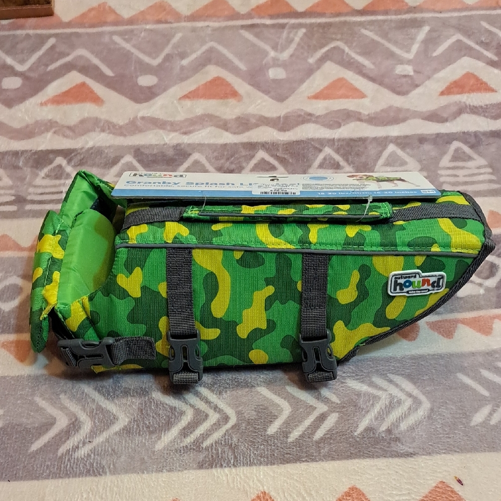 Outward Hound Green Camo Dog Life Vest